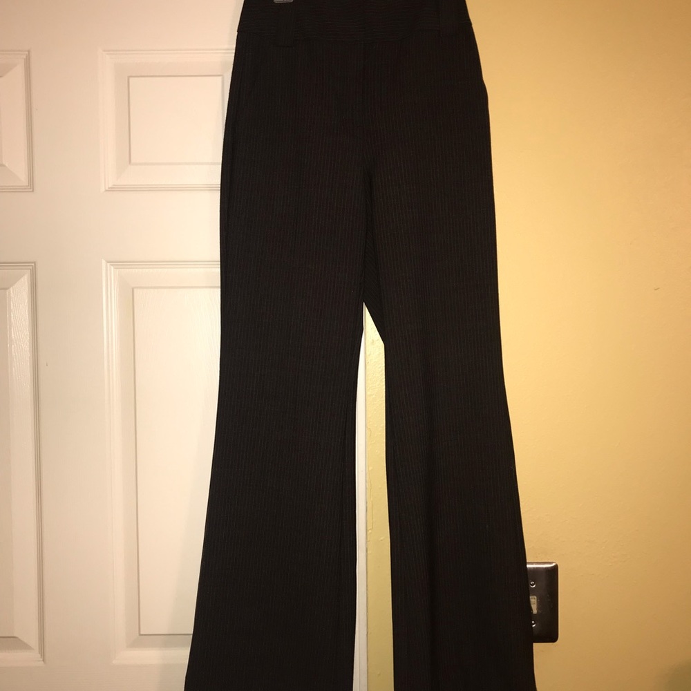 Grey striped dress pants